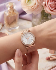 (OS)🖤⭐ MK Girls Diomond Edition Rose Gold White (MKG25)