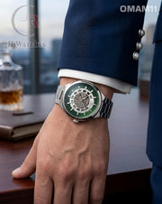 (OS)🖤⭐ Omega Automatic Silver Green (OMAM11)