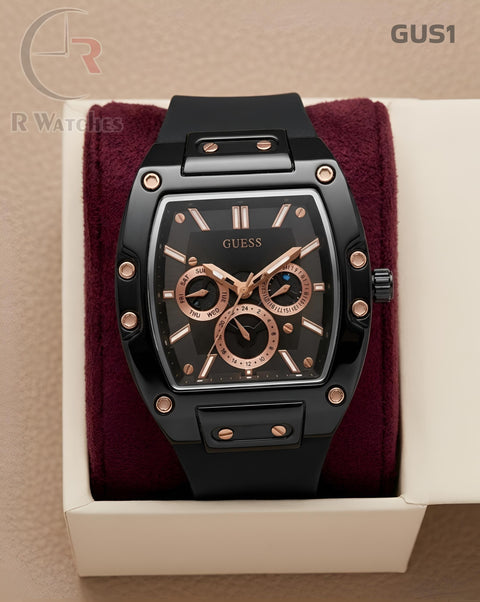 (SS)🖤⬆️ Guess Silicon Rose Gold Black (GUS1)
