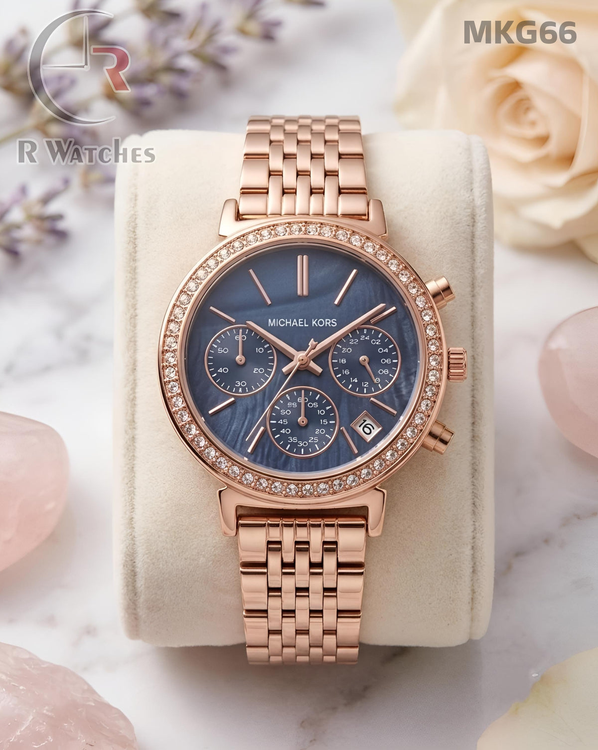 (OS)🖤⬆️ MK Rose Gold Blue (MKG66)