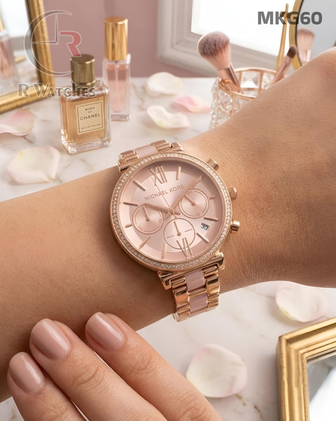 (OS3)🖤⬆️ Mk Girls Diamond Rose Gold (MKG60)