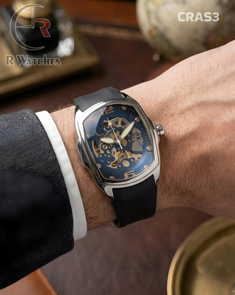 (OS3)🖤⭐ Corum automatic silicon silver Black (CRAS3)