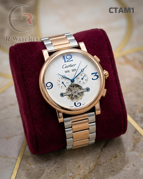 (OS)🖤⭐ Cartier Automatic Dual Tone White (CTAM1)