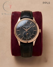 (SS)🖤 Patek Philippe Leather Rose Gold Black (PPL5)