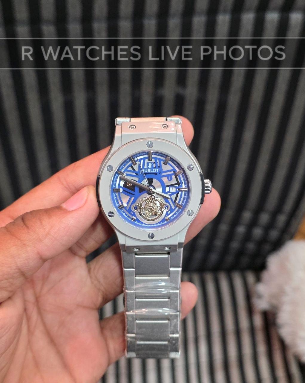(OS)🖤⭐ Hublot silver blue (HBP6)