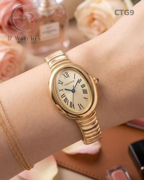 (OS)🖤⭐ Cartier Girls Gold Dial (CTG9)