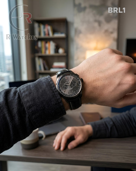 (OS)🖤⬆️ Breitling leather full Black (BRL1)