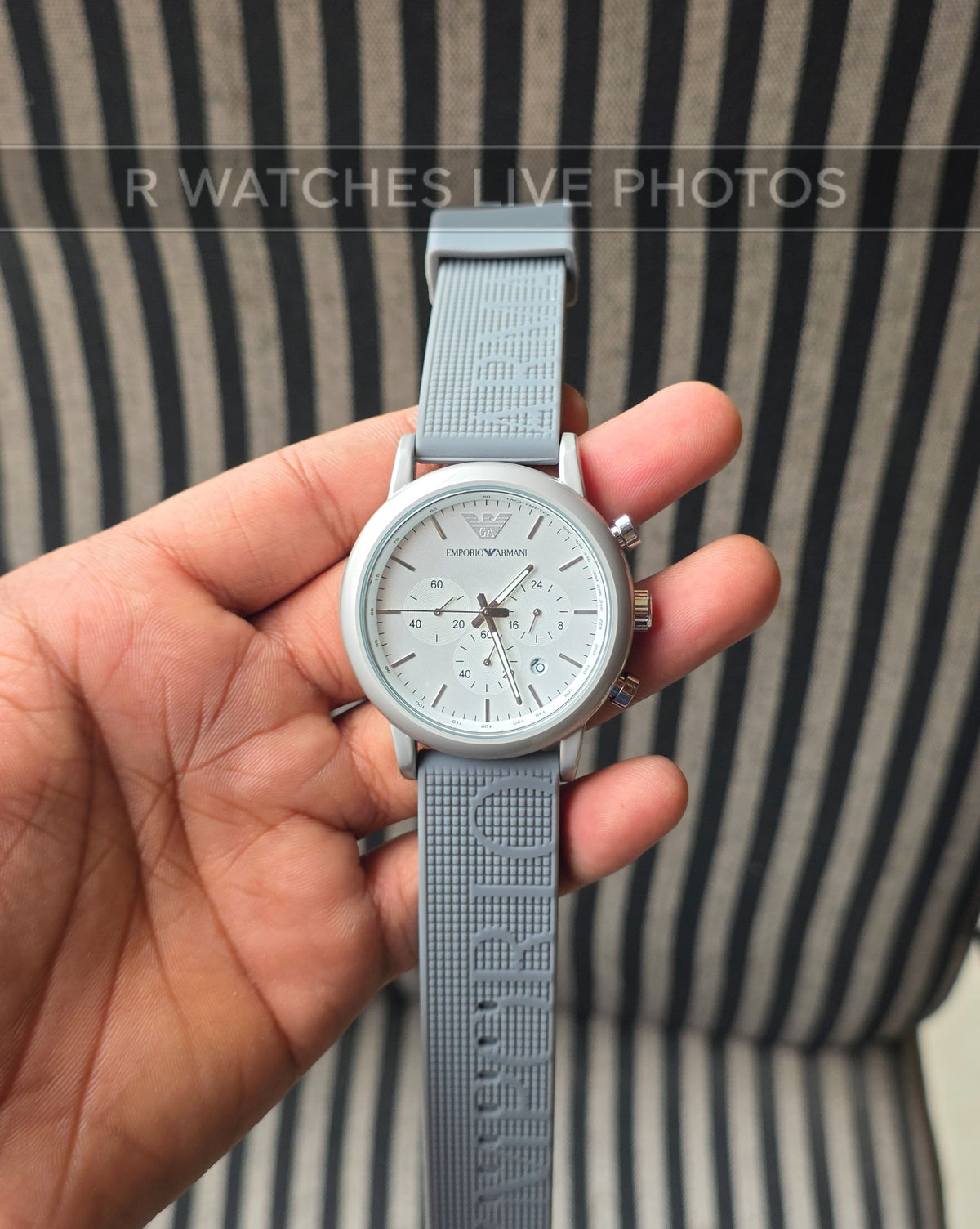(OS3)🖤⭐ Armani Silicon Silver White (EAS6)