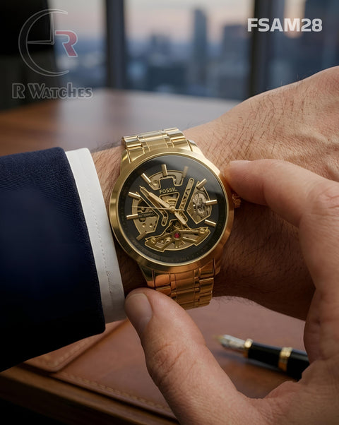 (SS)🖤⭐ Fossil Automatic Cross Full Gold (FSAM28)