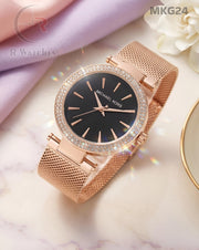 (OS2)🖤⭐ MK Girls Diomond Edition Rose Gold Black (MKG24)