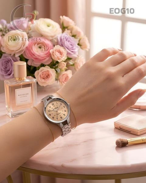 (OS)🖤⬆️⭐🔁 Eora Girls Silver Off-white Dial (EOG10)