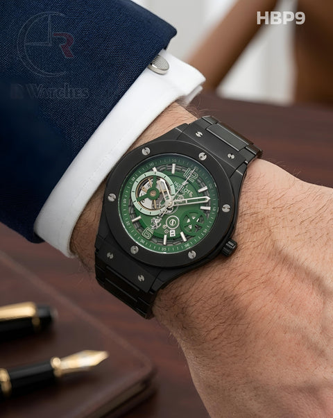 (OS)🖤⭐ Hublot Machinery Black Green (HBP9)