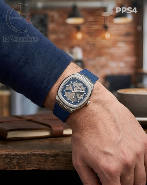 (OS)🖤⬆️ Patek Philippe Silicon Silver Blue (PPS4)