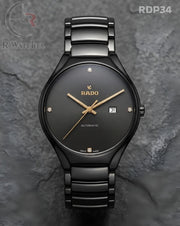 (OS)🖤⬆️ Rado Black Metal Gold Dial (RDP34)