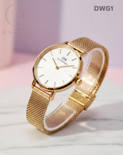 (OS2)🖤⬆️ DW Girls Gold White Dial (DWG1)