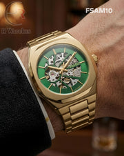 (OS)🖤⬆️ Fossil Automatic Gold Green Dial (FSAM10)