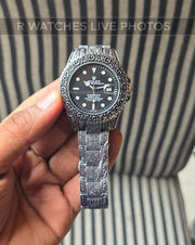 (SS)📷⭐ Rolex Rajwadi silver black dial(RXP56)