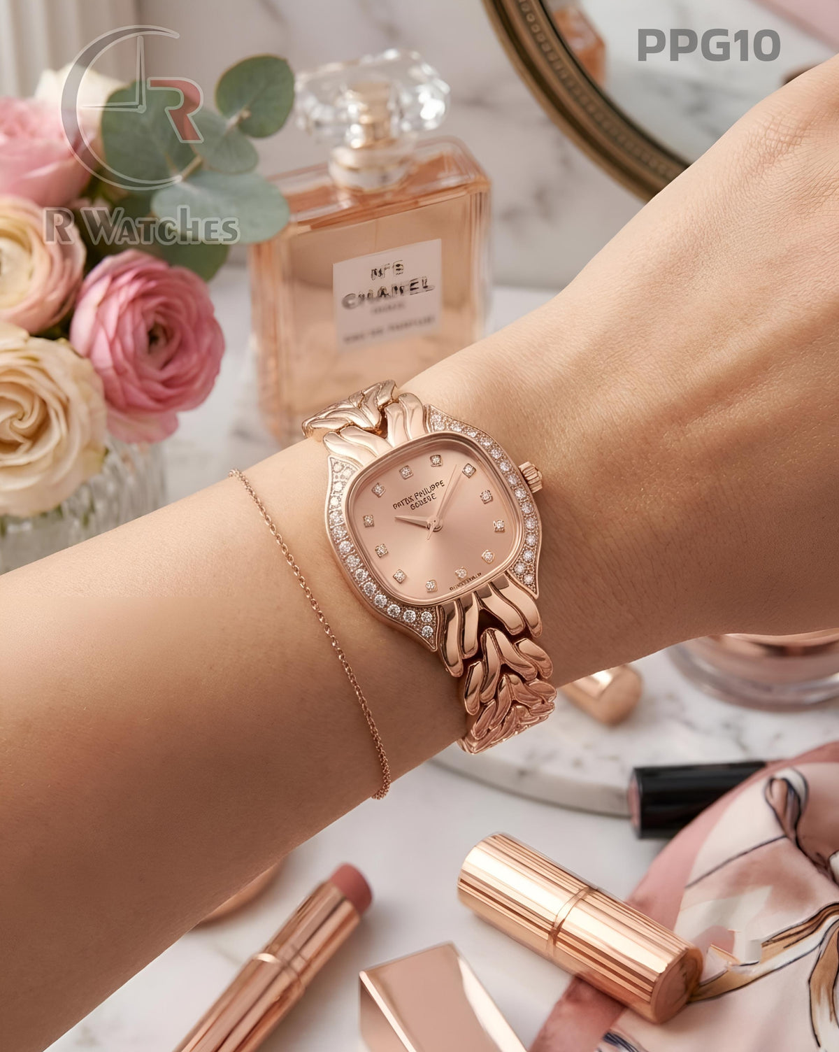 (OS)🖤⭐ Patek philip girls rose gold dimond (PPG10)