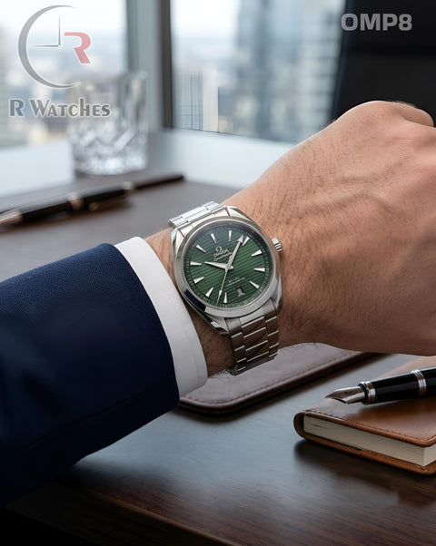 (SS)🖤 Omega Seamaster silver Green (OMP8)