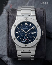 (OS)🖤⬆️⭐ Hublot Machinery Silver Nevy Blue (HBP2)
