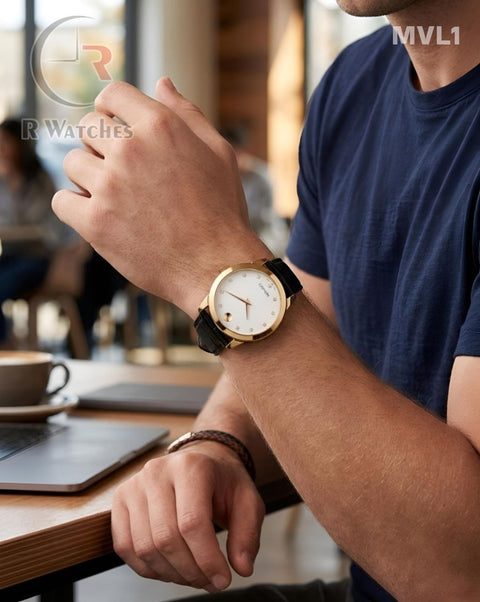 (OS)🖤⬆️ Movado new gold white  (MVL1)