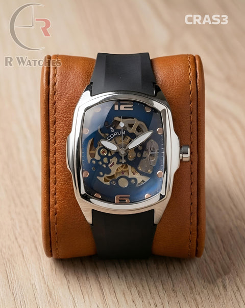 (OS3)🖤⭐ Corum automatic silicon silver Black (CRAS3)