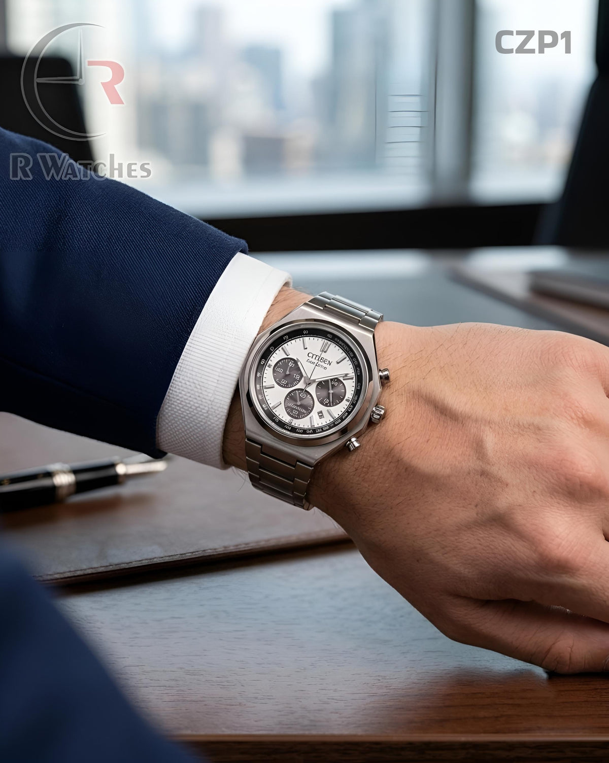 (SS)🖤⬆️⭐ Citizen Silver White Dial (CZP1)