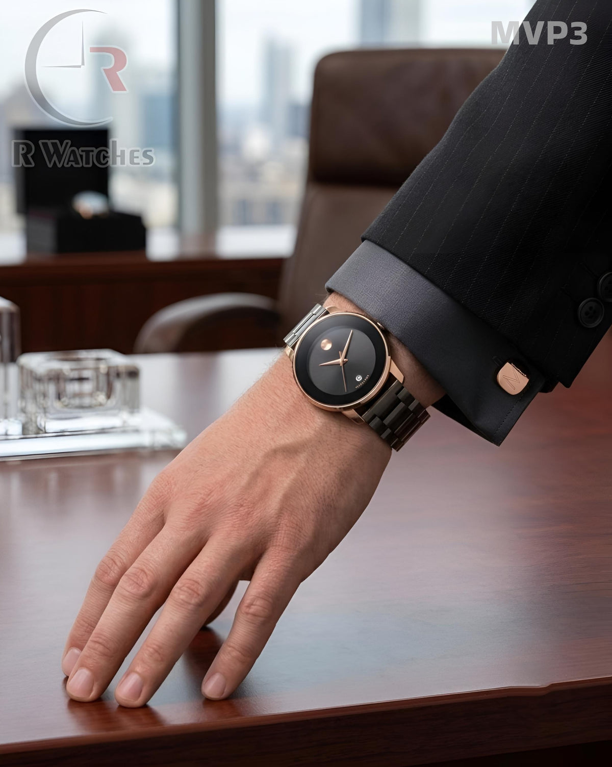 (OS)🖤⭐ Movado new rose gold black (MVP3)