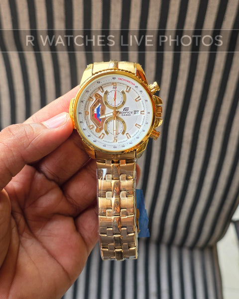 (SS)🖤⬆️⭐ Casio Edifice Gold White (CSP18)