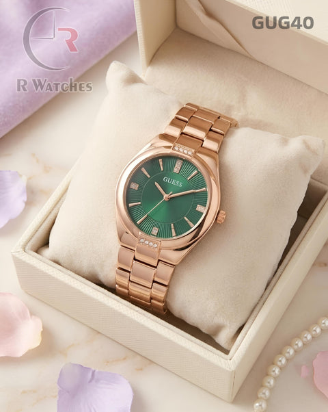 (OS)🖤⭐ Guess girls rose gold green (GUG40)