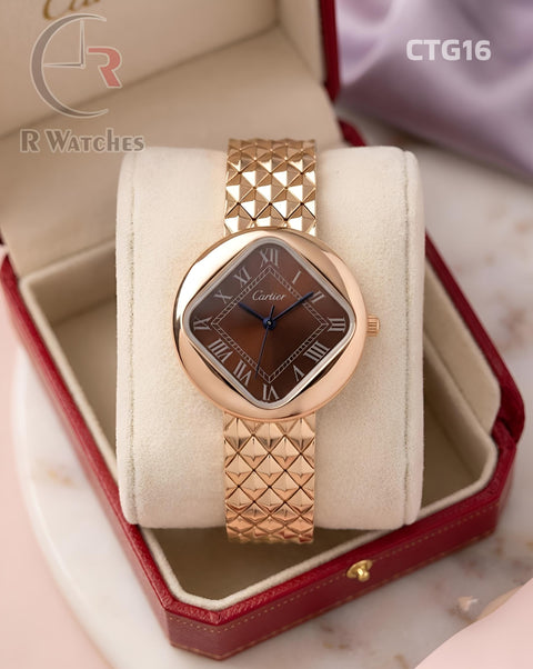 (OS)🖤⬆️⭐🔁 Cartier girls Rose Gold brown (CTG16)