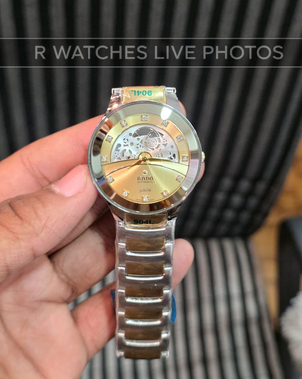 (OS5)📷⭐ Rado Diamond Machinery Dual Tone Gold Dial (RDP46)