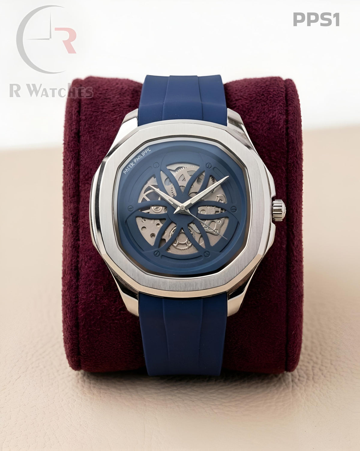 (SS)🖤 Patek Philippe Silicon Silver Blue (PPS1)