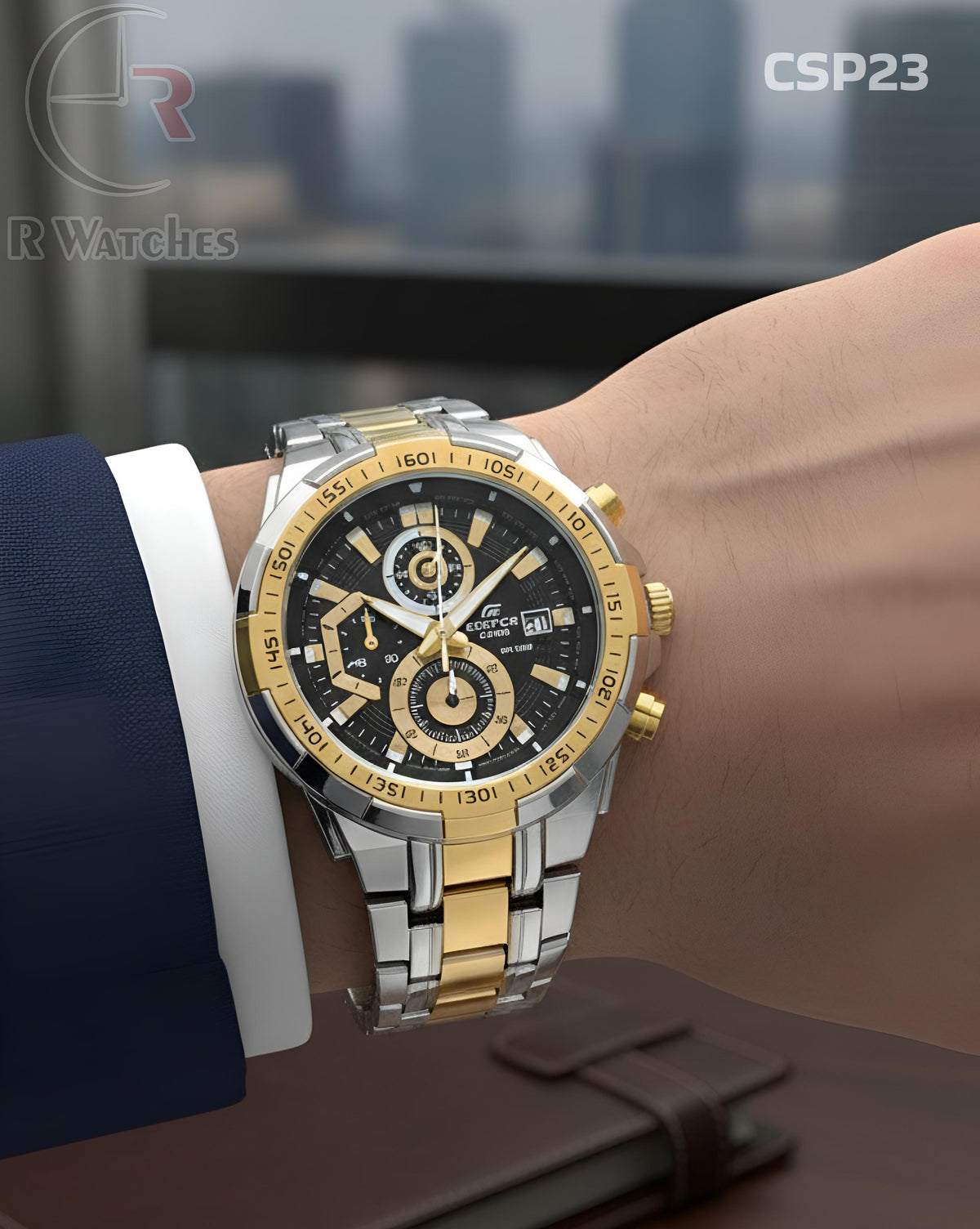 (OS)🖤⭐ Casio Edifice heavy dual tone black (CSP23)