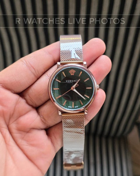 (OS)📷⭐ Versace Girls Brown Green Dial (VSG37)