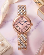 (OS)🖤⭐ Cartier Girls Dual Tone Pink Dial (CTG7)