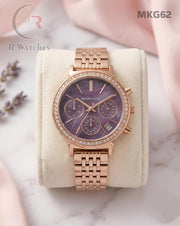 (SS)🖤⬆️ MK Diamond Girls Rose Gold Purple (MKG62)