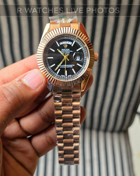 (OS)📷⬆️⭐ Rolex Oyster Rose Gold Black (RXP43)