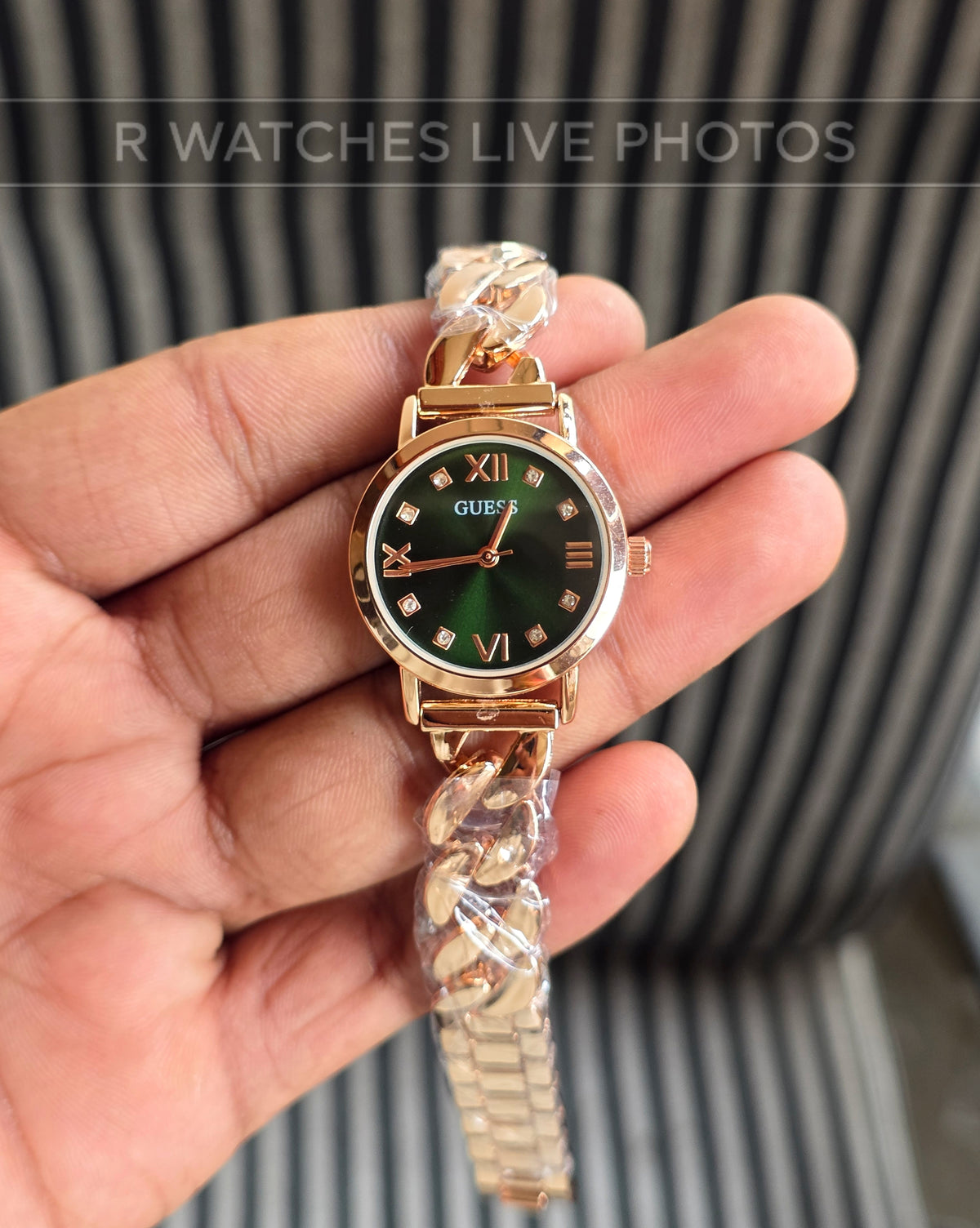 (OS)🖤⭐ Guess Girls Rose Gold Green (GUG14)