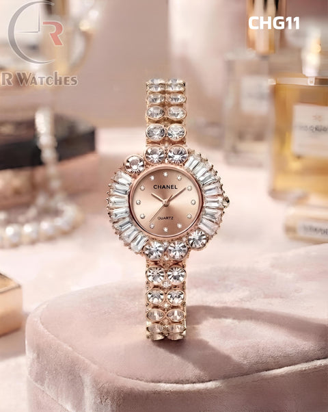 (OS)🖤⭐ Chanel Girls Diamond Full Rose Gold (CHG11)