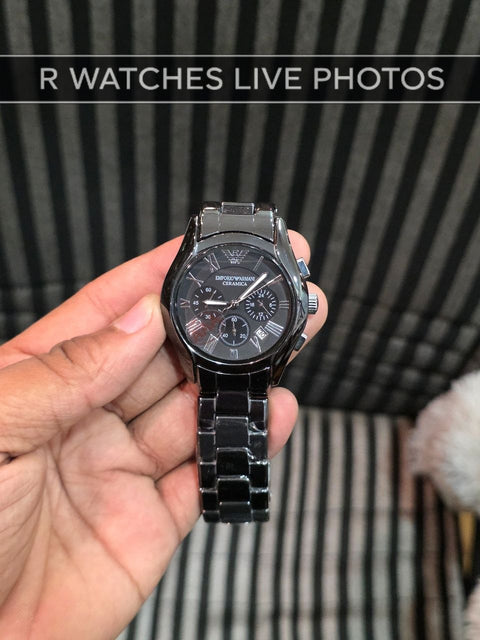(OS3)🖤⬆️⭐ Armani ceramic black Silver (EAP35)