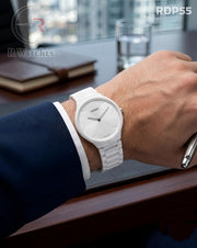 (OS)🖤⬆️ Rado Ceramic White Silver (RDP55)