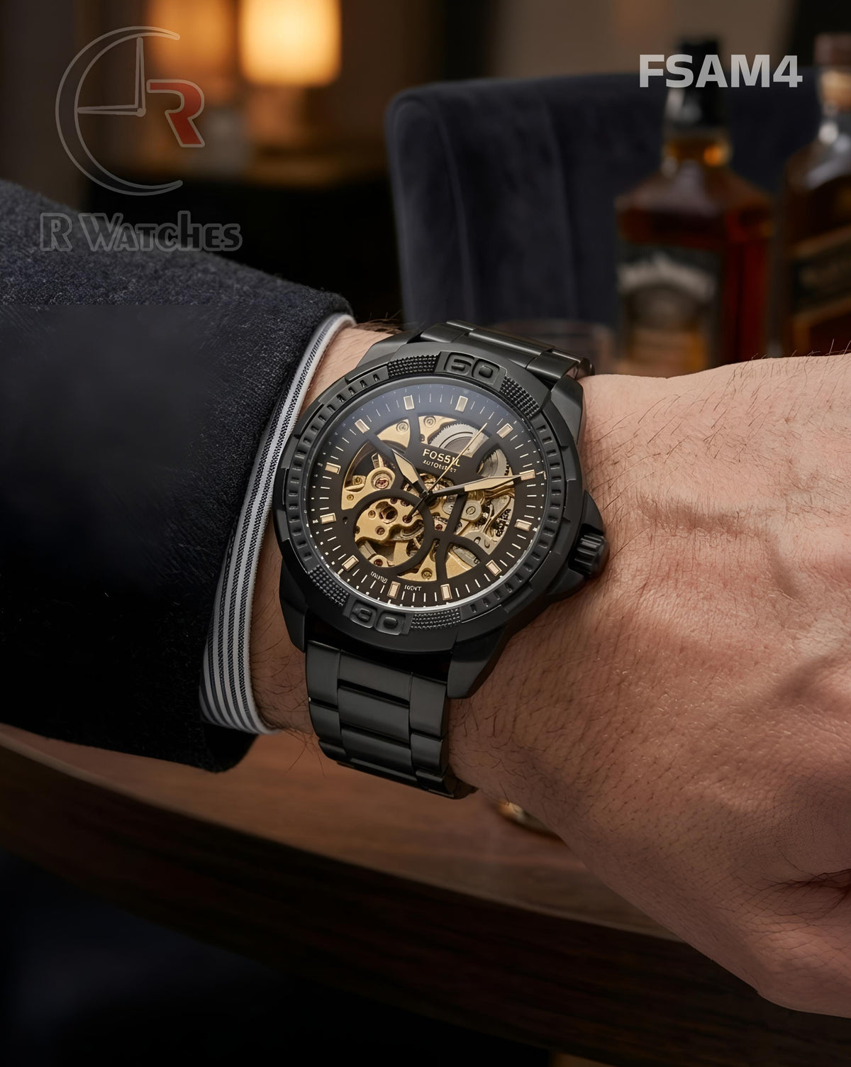 (OS)🖤⭐ Fossil Automatic full Black (FSAM4)