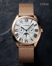 (OS2)🖤⬆️ Cartier new Rose Gold White Roman (CTP10)