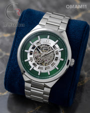 (OS)🖤⭐ Omega Automatic Silver Green (OMAM11)