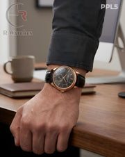 (SS)🖤 Patek Philippe Leather Rose Gold Black (PPL5)