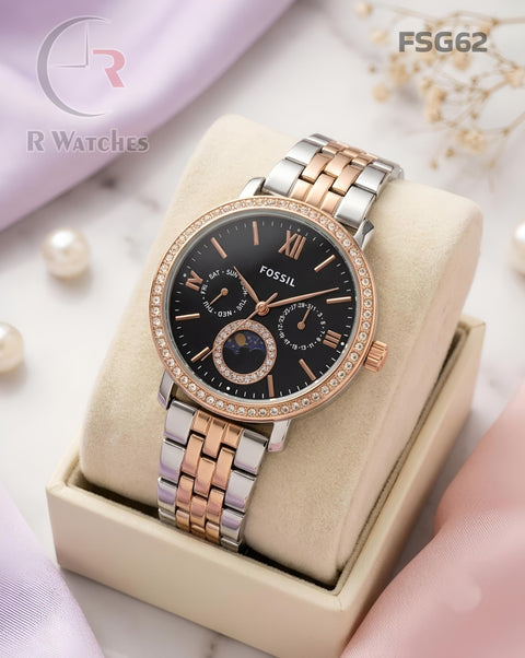 (OS)🖤⬆️ Fossil Girls Rose Gold Black (FSG62)