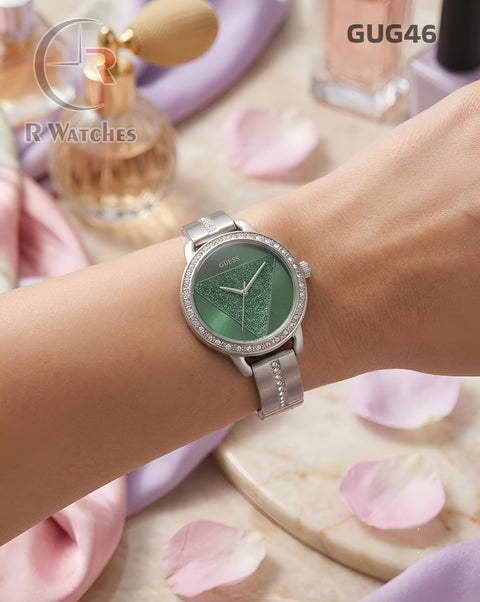 (OS)🖤Guess Girls Silver Green (GUG46)