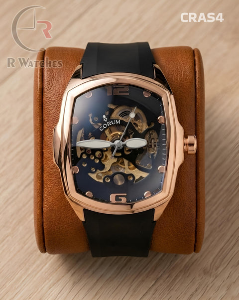 (OS)🖤⬆️🔁 Corum automatic silicon rose gold black (CRAS4)