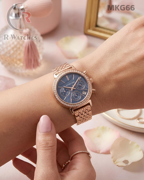(OS)🖤⬆️ MK Rose Gold Blue (MKG66)